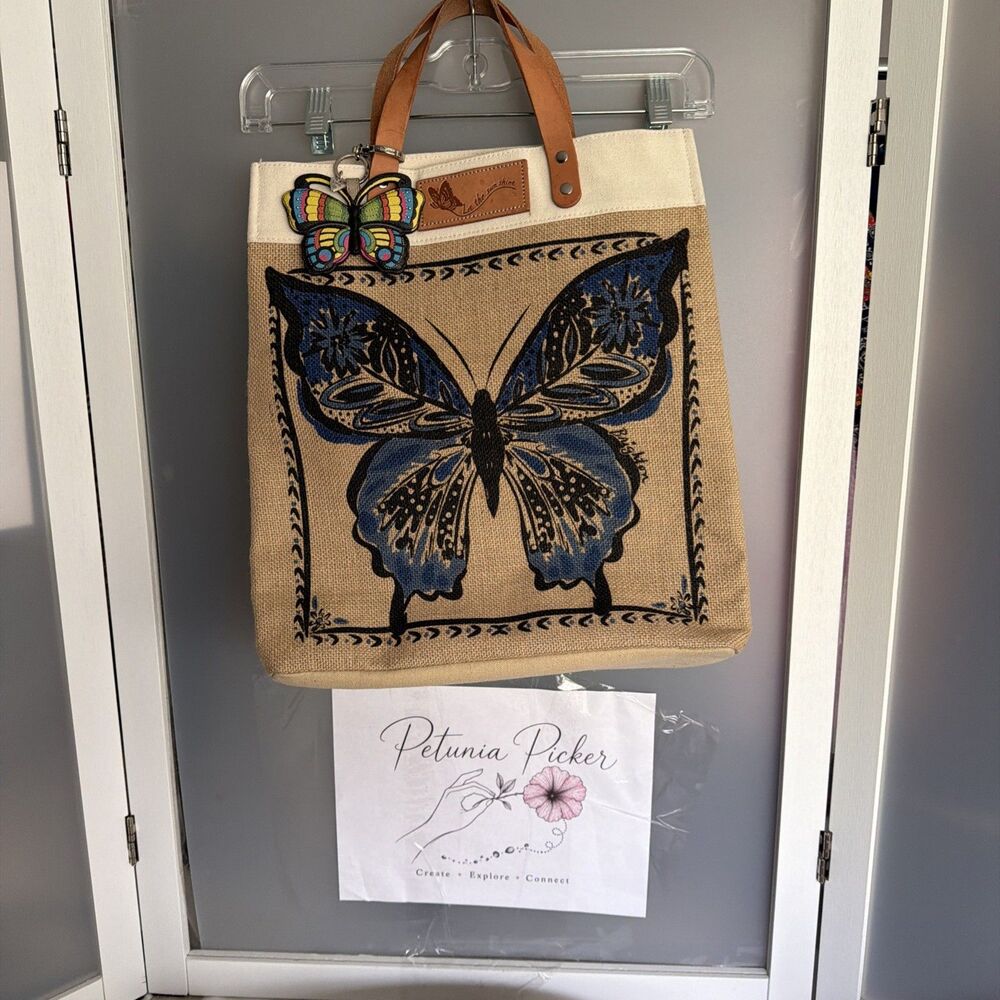Brighton Tote Bag Blue Butterfly Butterfly Hang Charm